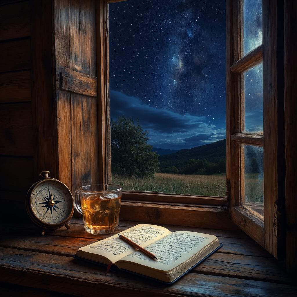 Stůl s knihou a šálmou